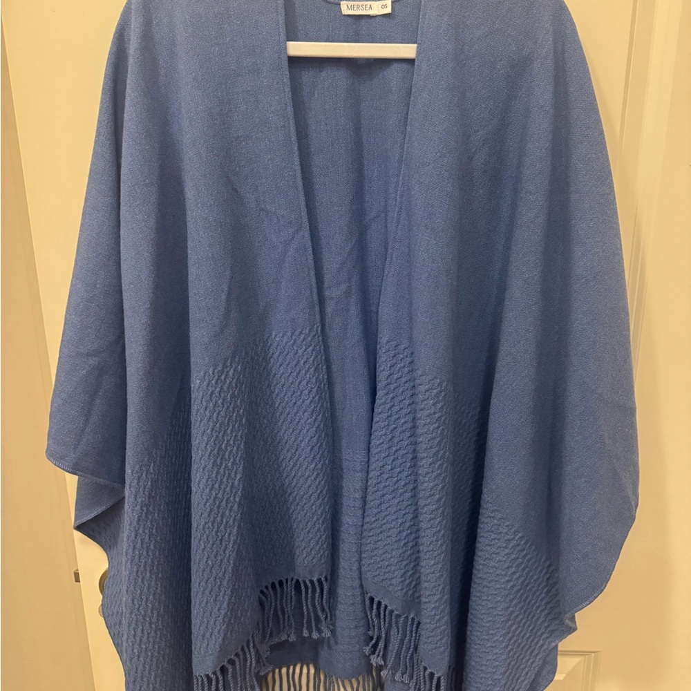 Wool Mersea Women's Elegant Blue Cape